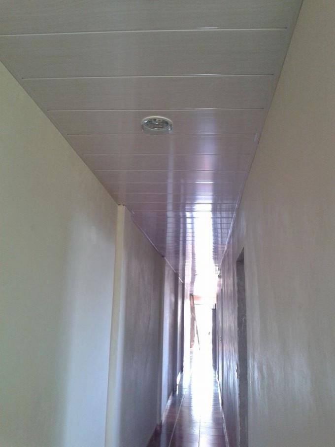 Fire Resistant PVC Ceiling Panels Bathroom Double Groove For Printing