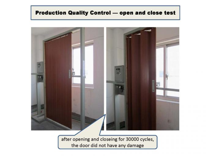 Double Layer Panel Pvc Folding Door 110mm Width Accordion Door