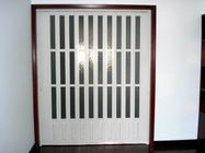 Interior Decorative PVC Accordion Folding Door Walnut Color With Glass