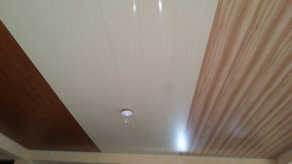 20cm x 6mm Flat PVC Ceiling Panels No Aspiration Wooden Design