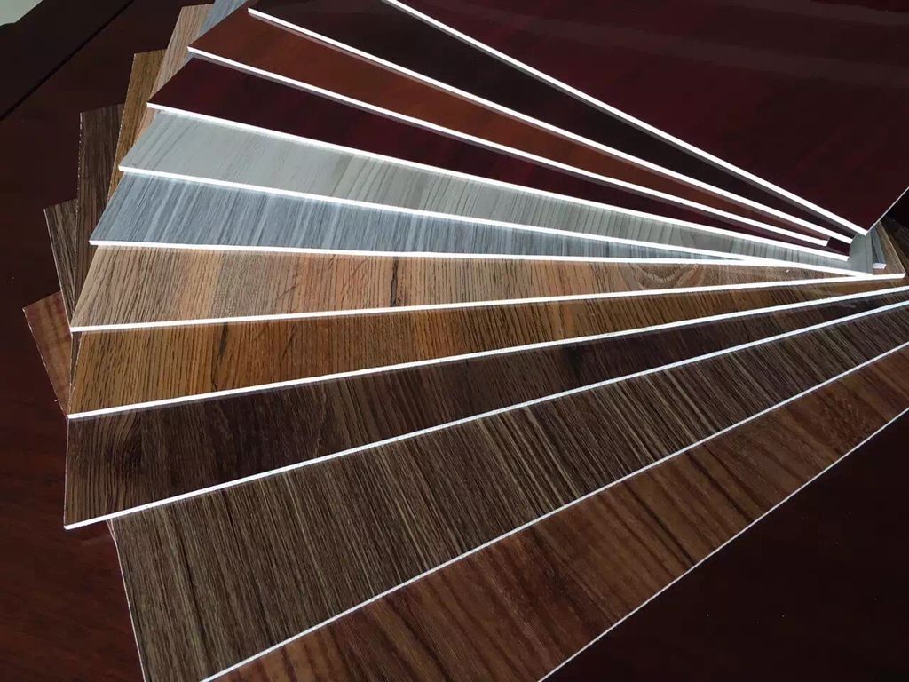 Prefabricated Wood Effect Laminate Sheets Texture Color PVC Flexible ...