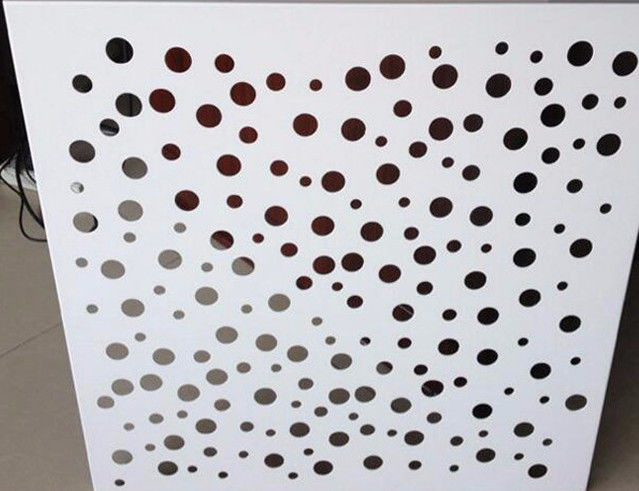 Office Building Perforated Metal Ceiling Tiles Fireproof Powder Coating